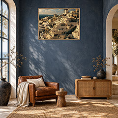 Oia Santorini Greece Wall Art Print poster room mockup 2