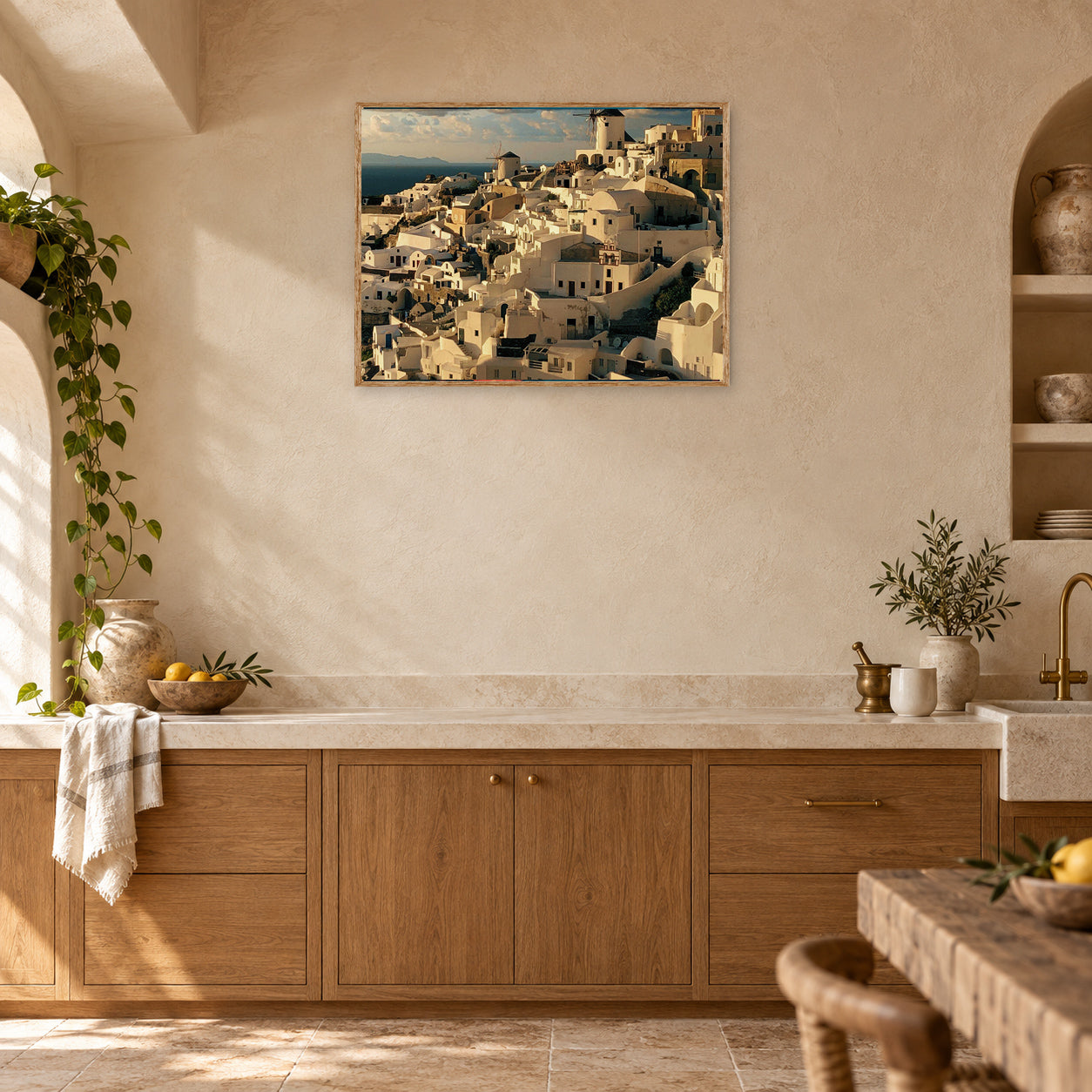 Oia Santorini Greece Wall Art Print poster room mockup 5