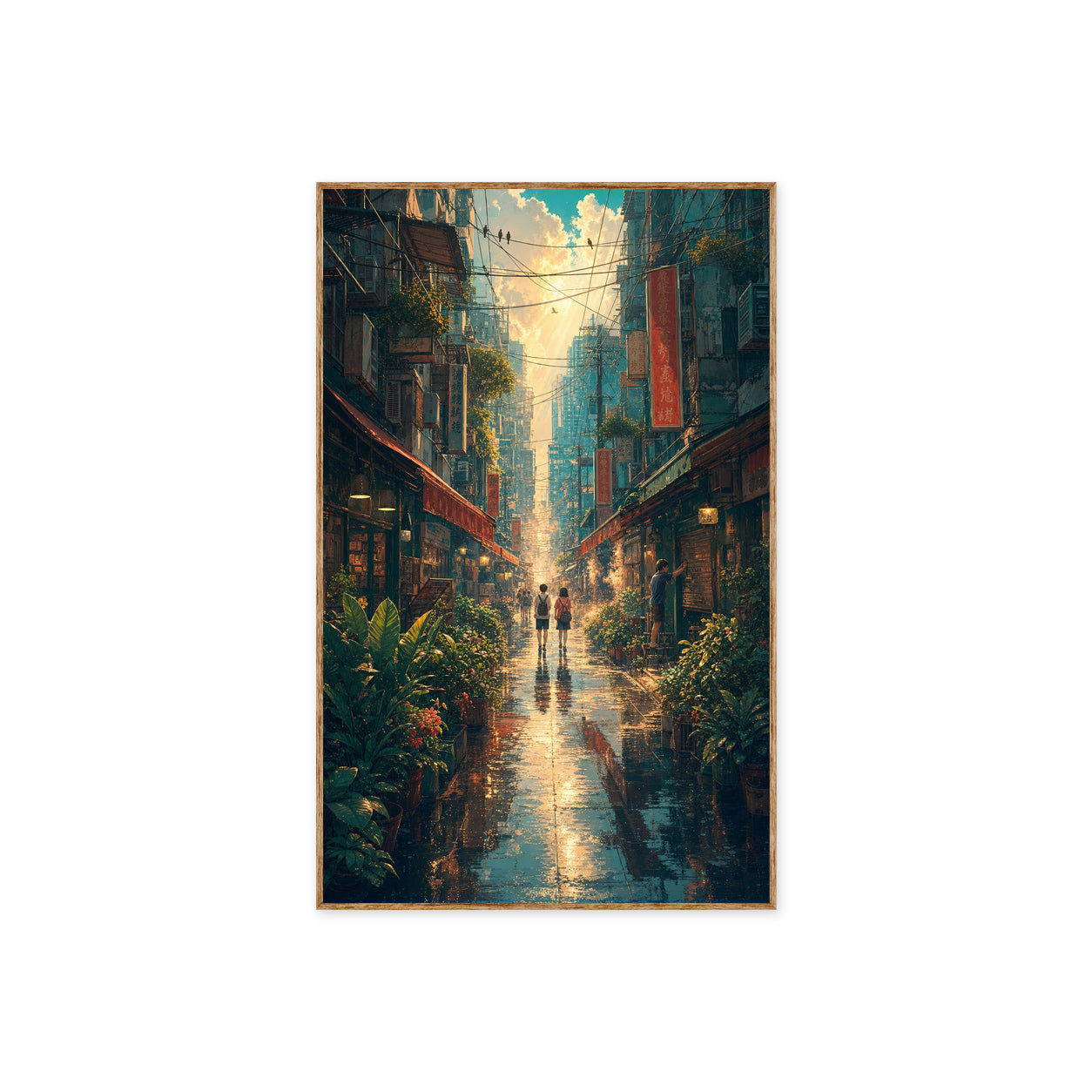 Sham Shui Po Hong Kong After Typhoon First Sun Wall Art Print poster original preview