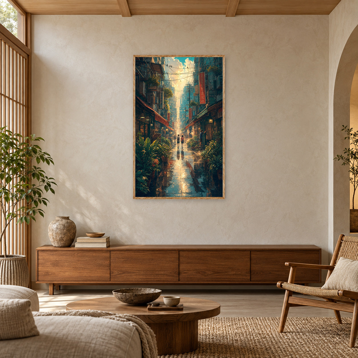 Sham Shui Po Hong Kong After Typhoon First Sun Wall Art Print poster room mockup 4