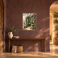 Notting Hill Wisteria Bookstore Wall Art Print poster room mockup 3