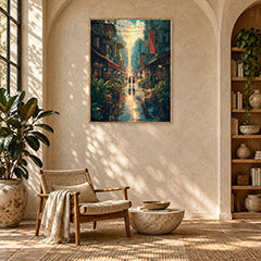 Mong Kok Sun Shower Market Street Wall Art Print poster room mockup 2
