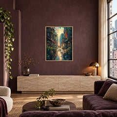Mong Kok Sun Shower Market Street Wall Art Print poster room mockup 3
