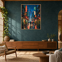 Nakano Tokyo Flower Shopping Street Wall Art Print poster room mockup 2