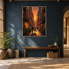 Yau Ma Tei Sunset Market Street Wall Art Print poster room mockup 5