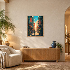 Sham Shui Po Hong Kong Bicycle Street Wall Art Print poster room mockup 3