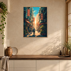 Sham Shui Po Hong Kong Bicycle Street Wall Art Print poster room mockup 5