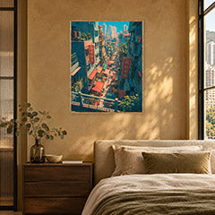 Central Hong Kong Hillside Market Wall Art Print poster room mockup 5