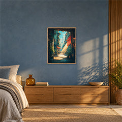 Hong Kong Sunbeam Alley Wall Art Print poster room mockup 3