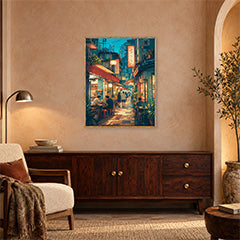 Hong Kong Lantern Shop Alley Wall Art Print poster room mockup 4
